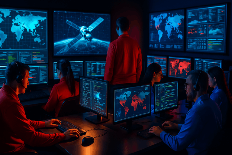 Red team & Blue team Space Cybersecurity
